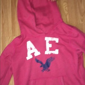 Large Pink American Eagle Hoodie